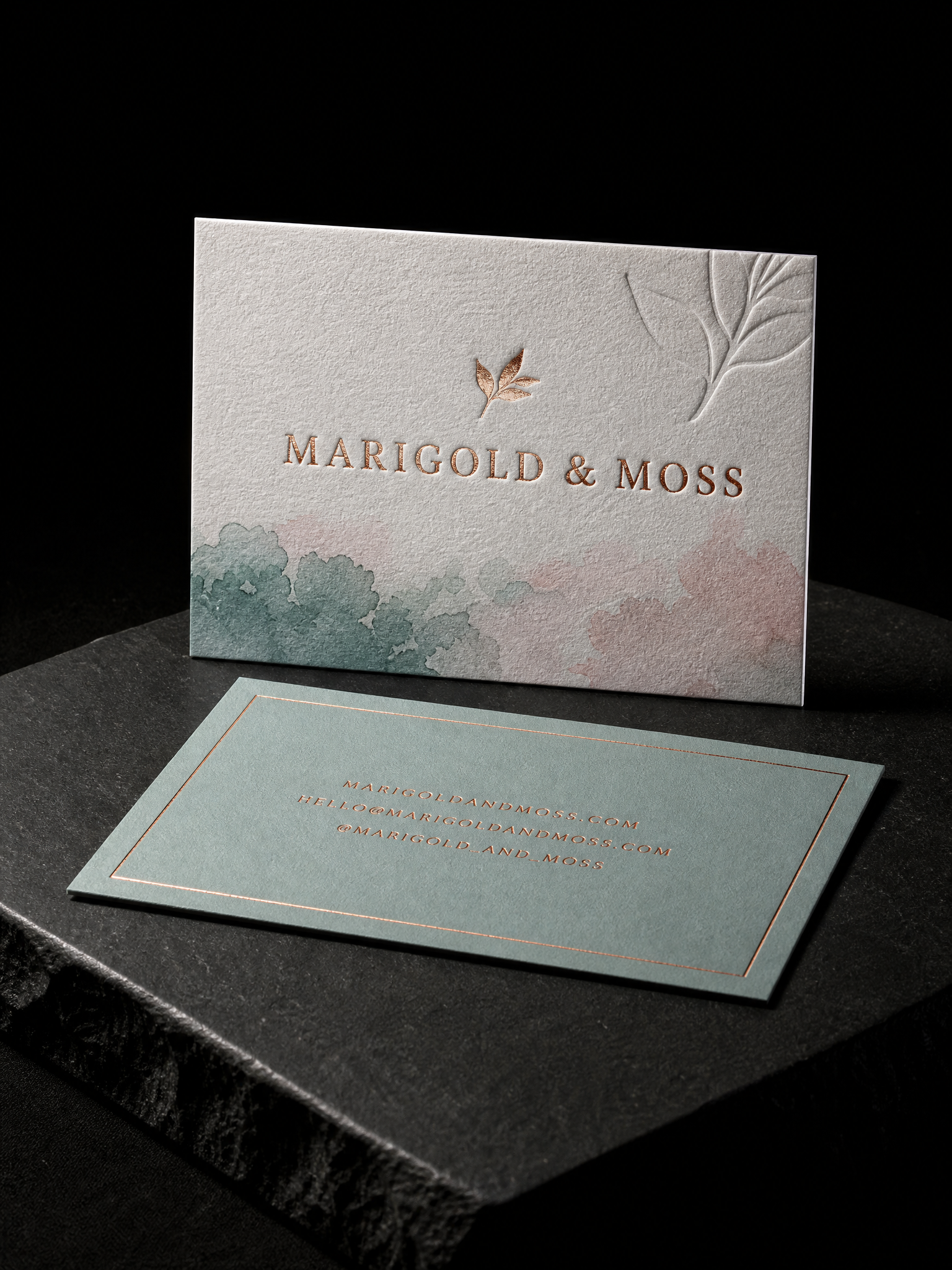 Marigold & Moss (proof 153071) — Business cards by Print Peppermint