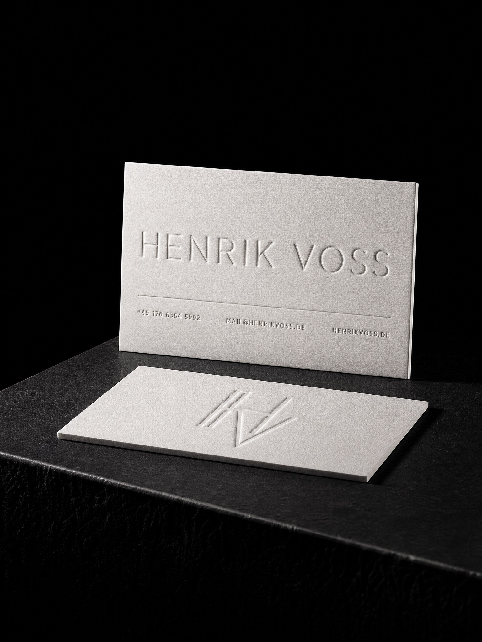 Blind letterpress business card — custom business cards by Print Peppermint, specialty print with letterpress