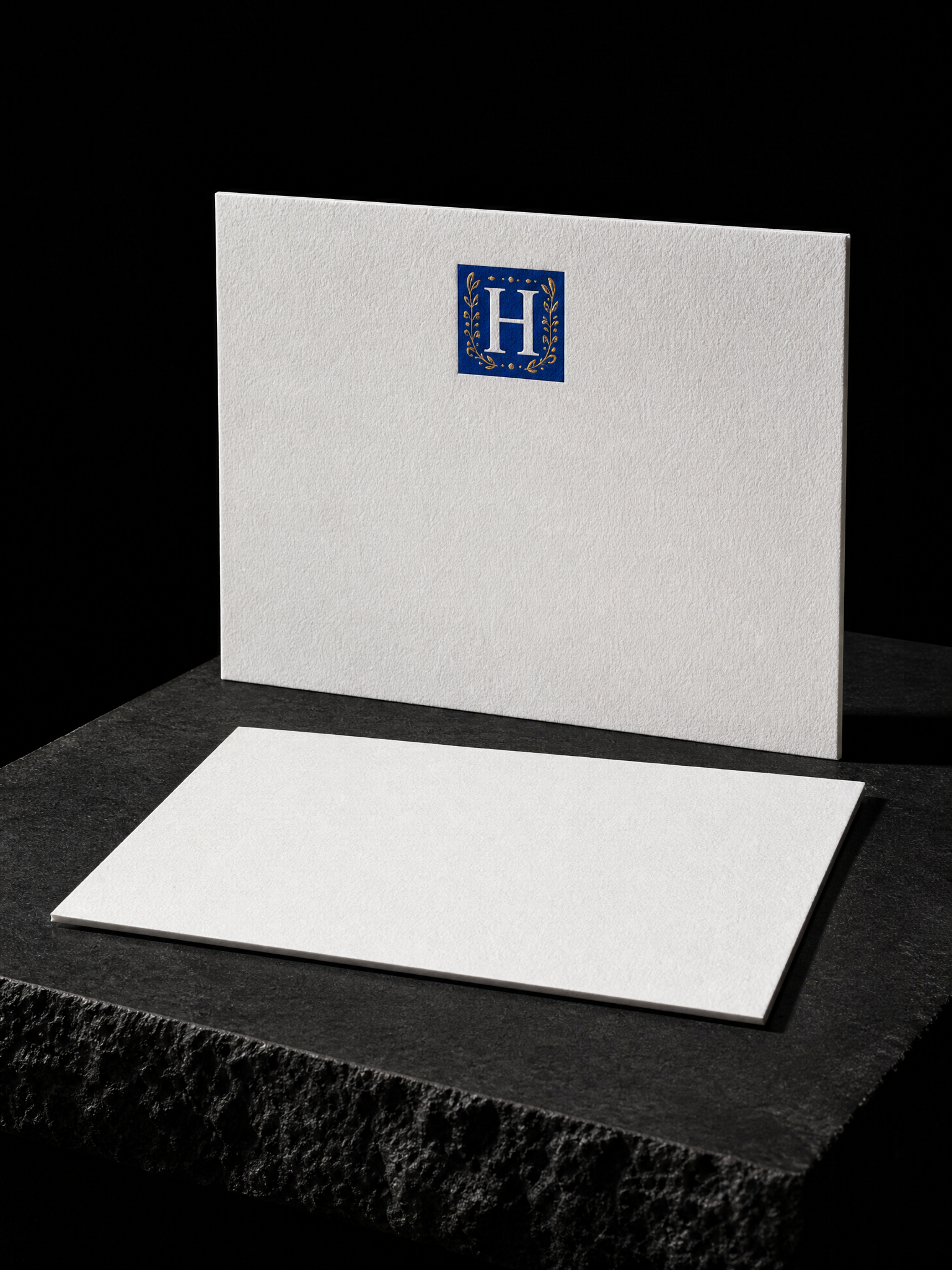 Notecards for Print Peppermint design exercise with flat correspondence card 4×6 in, 40pt bright white cotton.