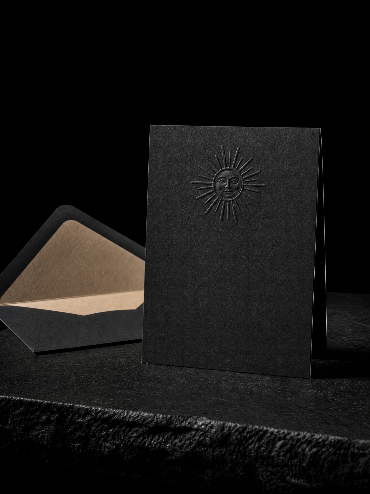 Notecards for Print Peppermint design exercise with flat notecard a2, 40pt black cotton.