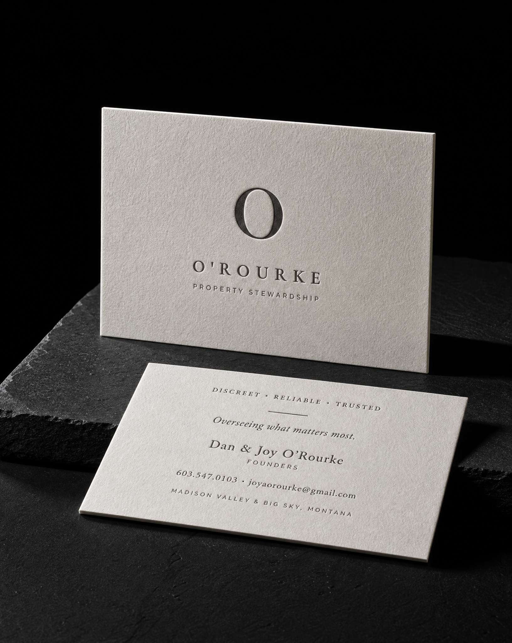 O'Rourke Property Stewardship hero O'Rourke Property Stewardship case study hero by Print Peppermint