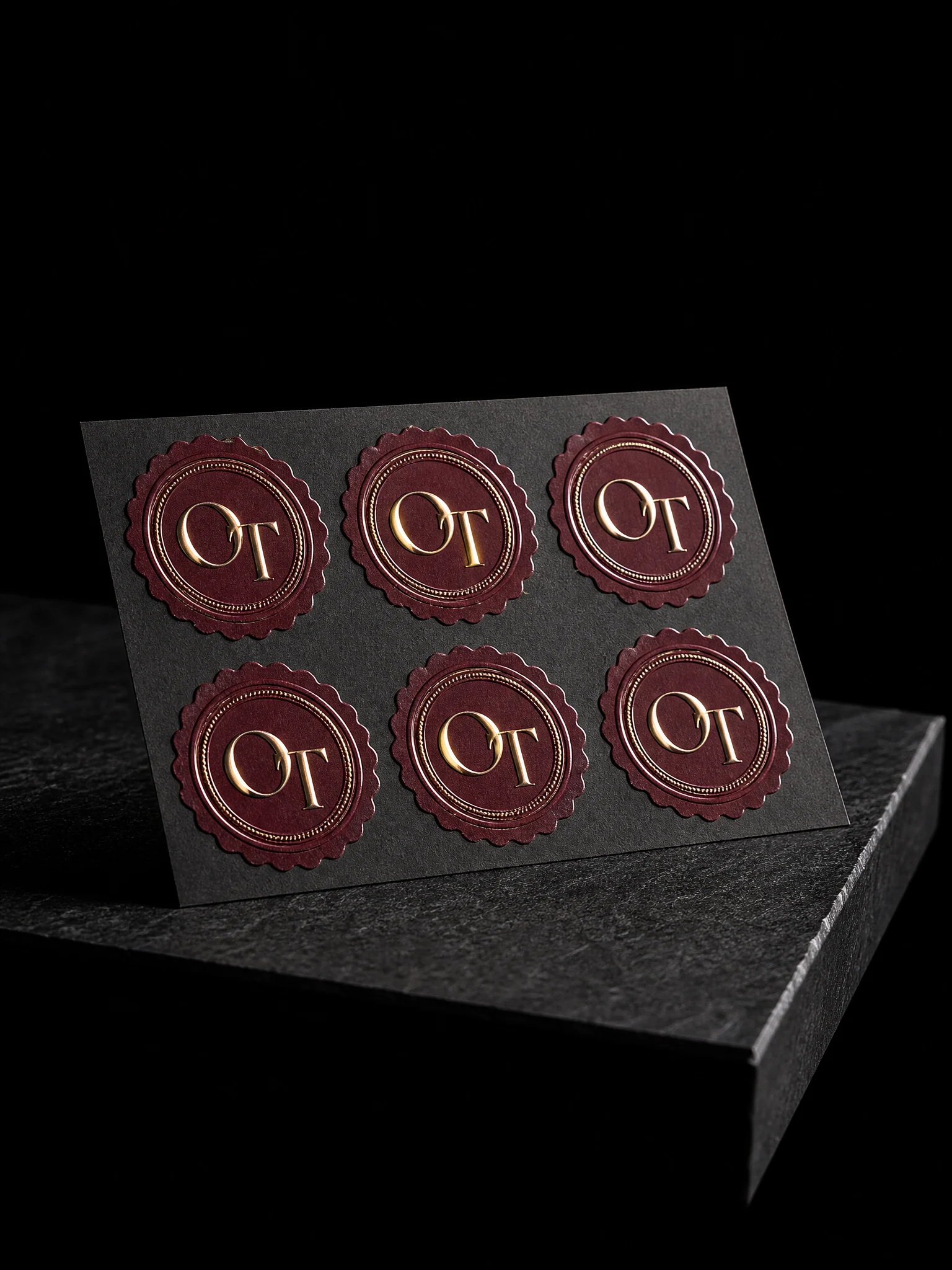 Emboss foil seal.