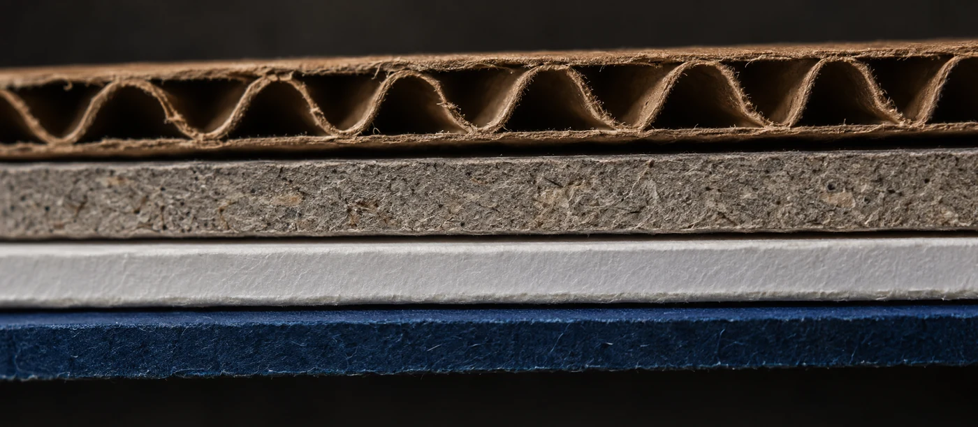Kraft, chipboard and carton board edges