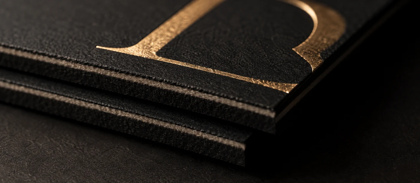 Duplex business card edges