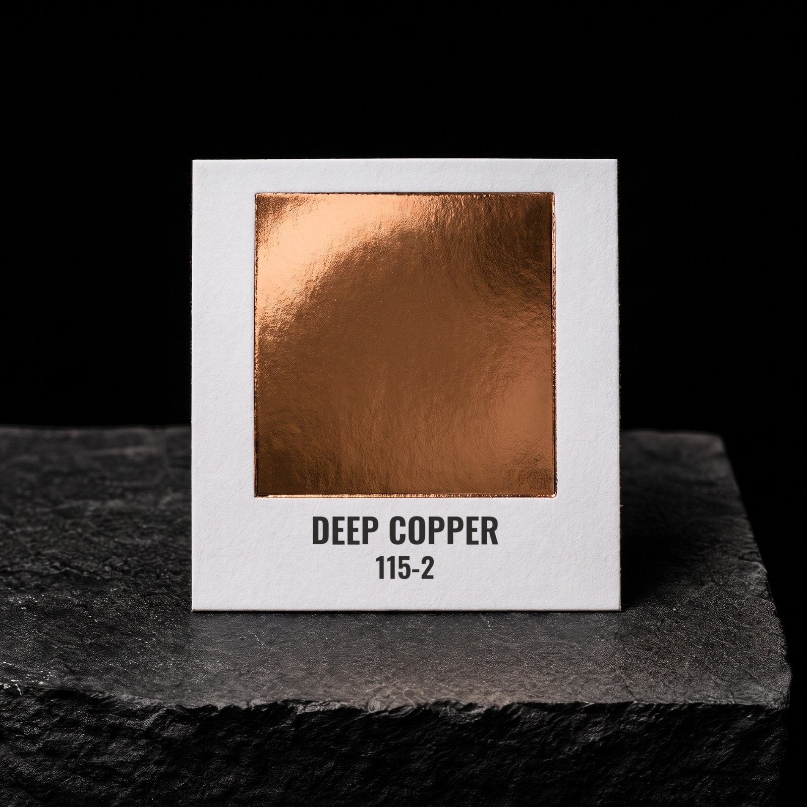 Deep Copper 115-2, real foil chip on slate