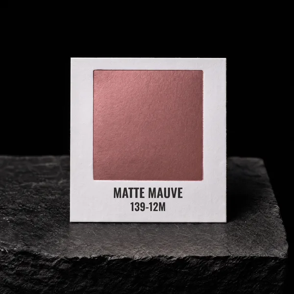 Matte Mauve 139-12M foil chip photographed on slate