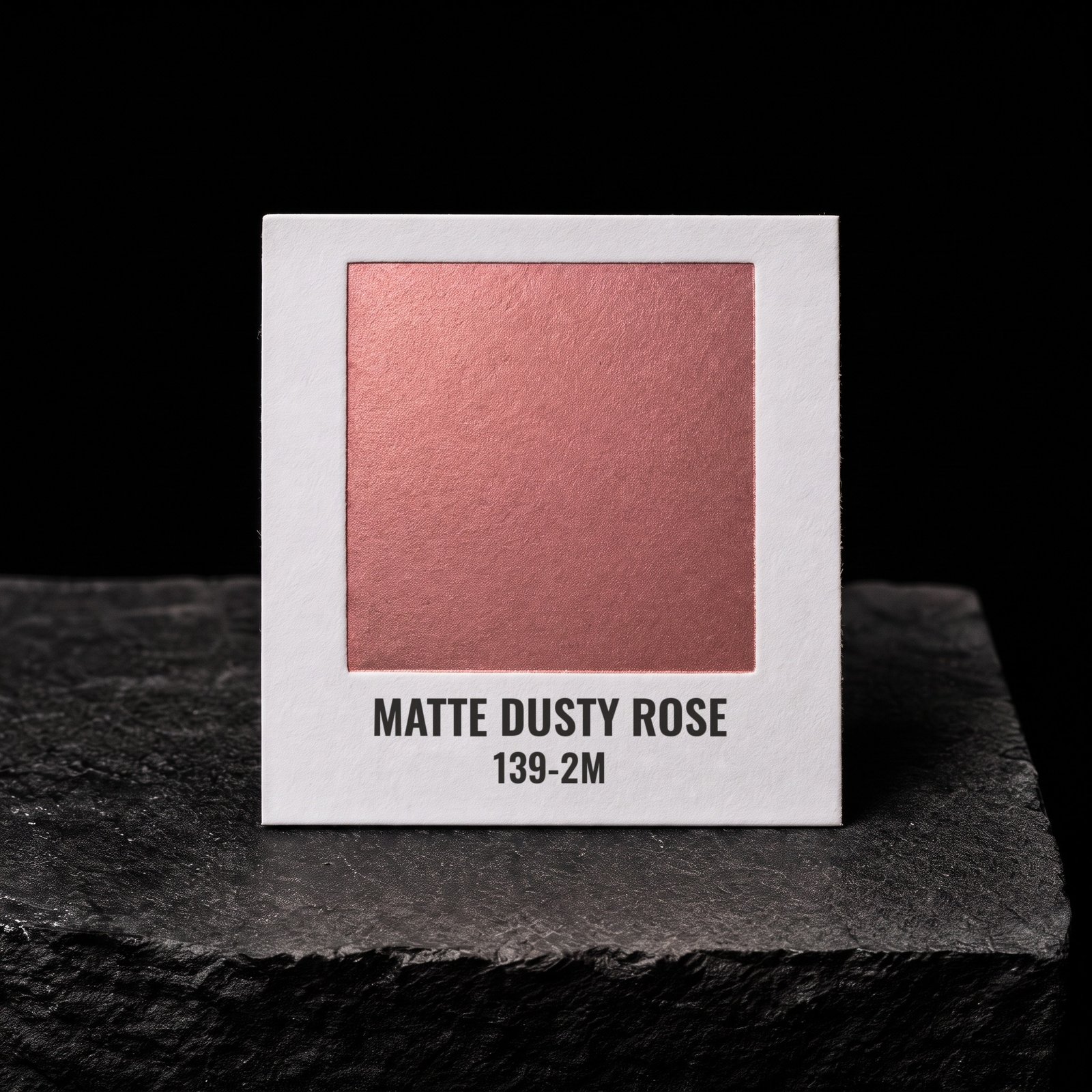 Matte Dusty Rose 139-2M, real foil chip on slate