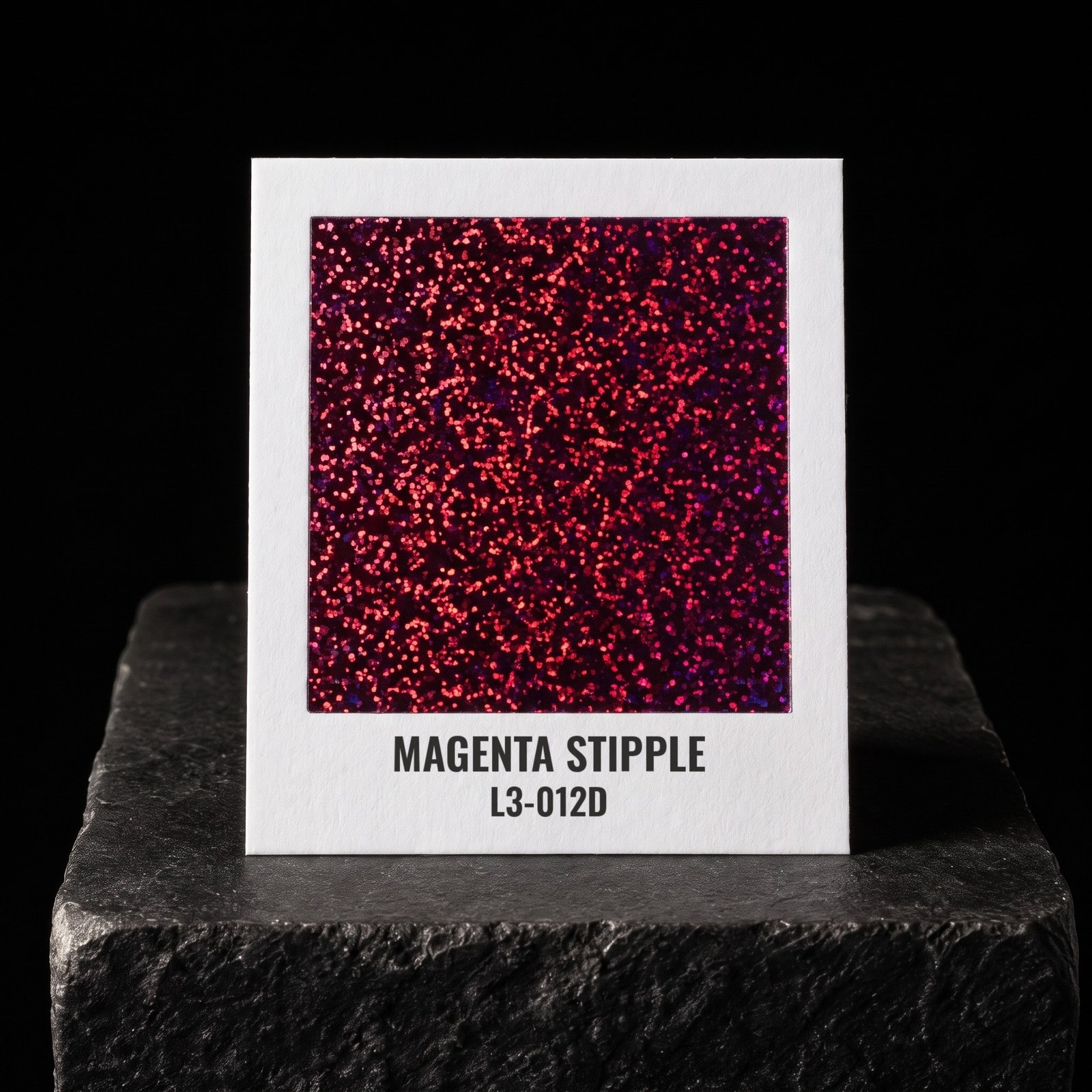Magenta Stipple L3-012D, real foil chip on slate