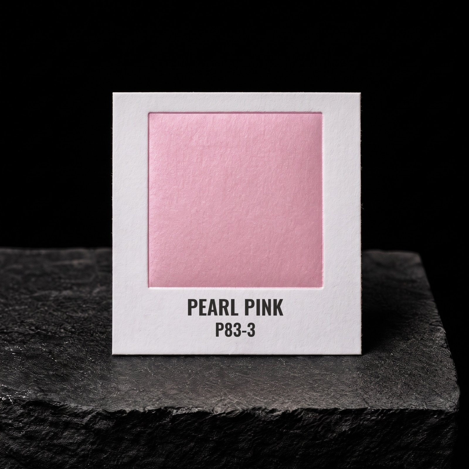 Pearl Pink P83-3, real foil chip on slate