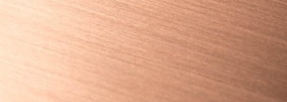 Brushed rose gold metal paper swatch — pink-warm copper-gold
