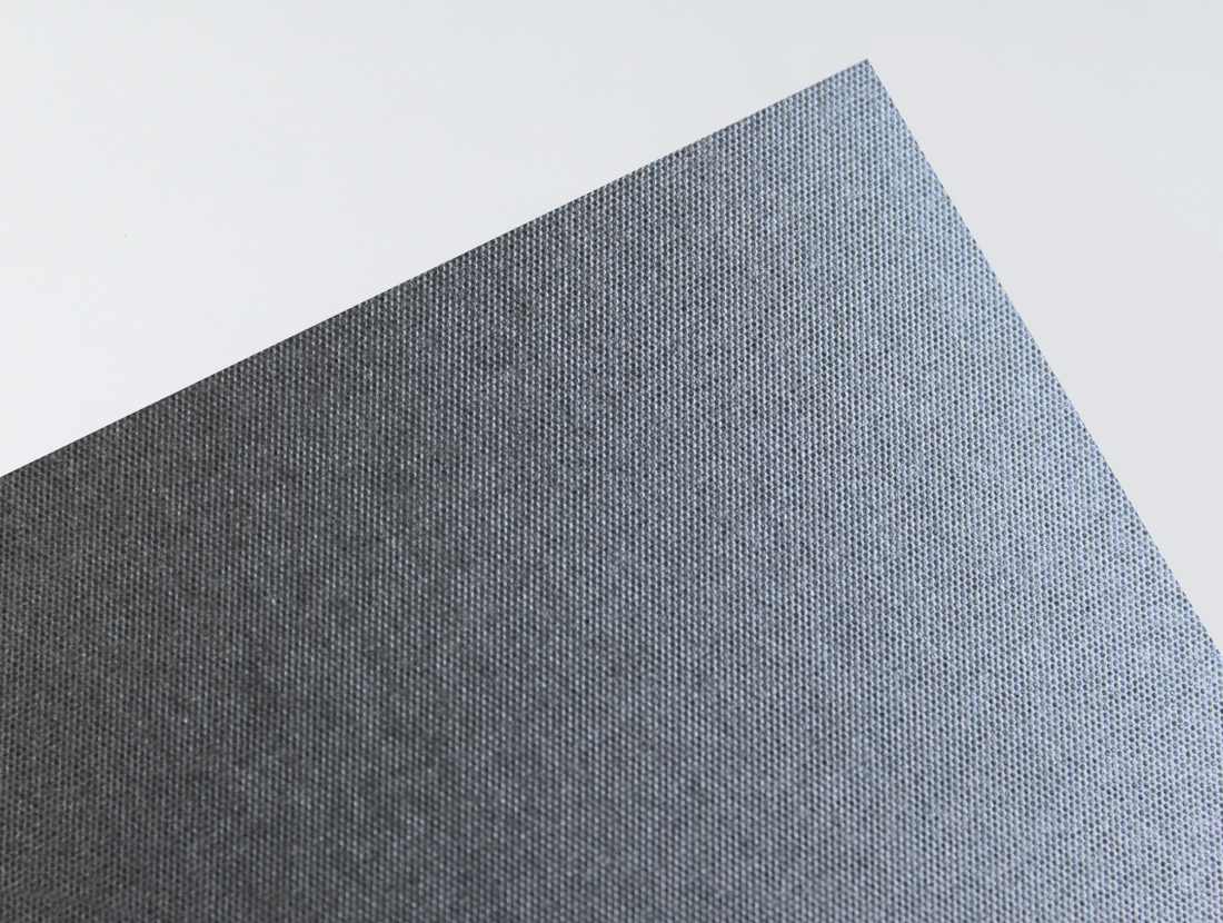 Gmund Action Dark Silver Cloud paper swatch — mid-grey silver