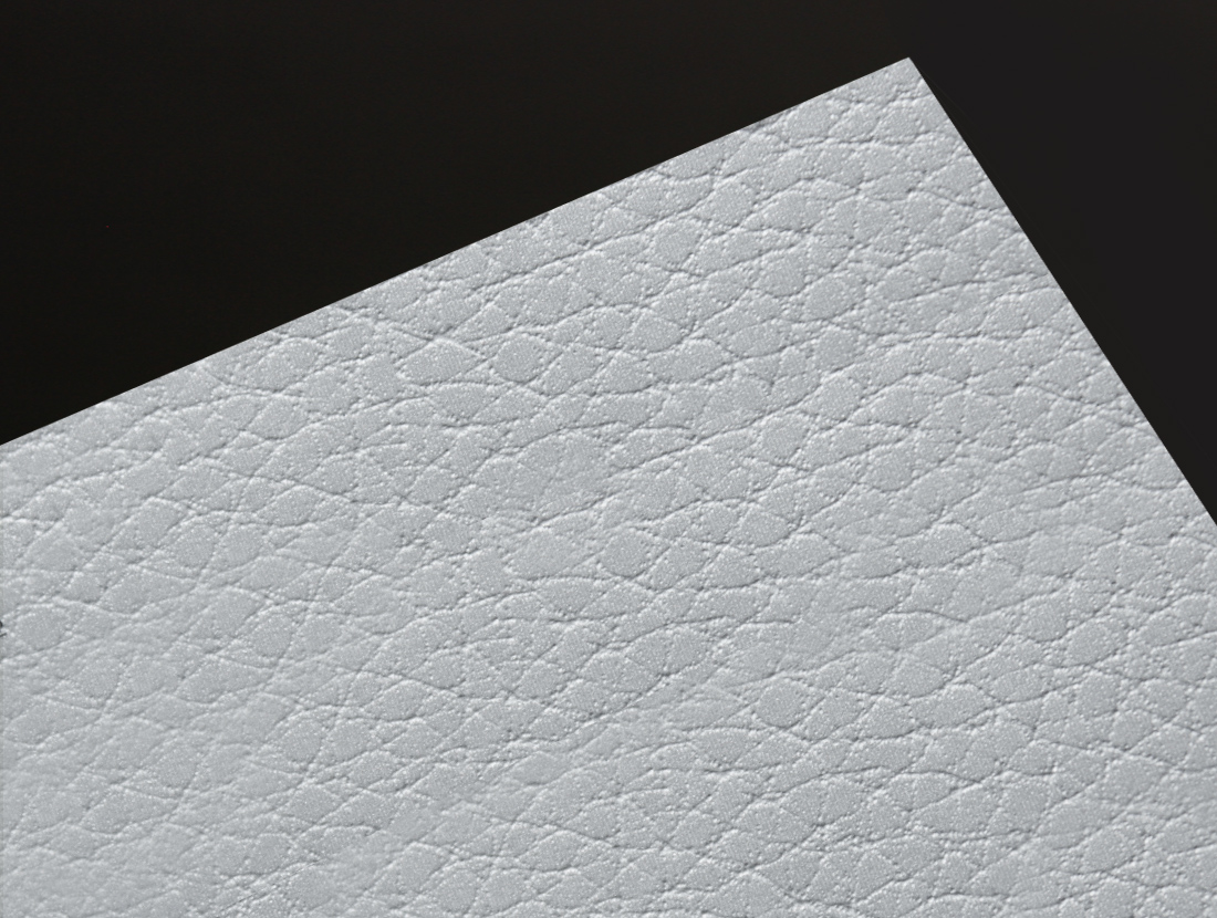 Gmund Leather Silver paper swatch — cool light grey