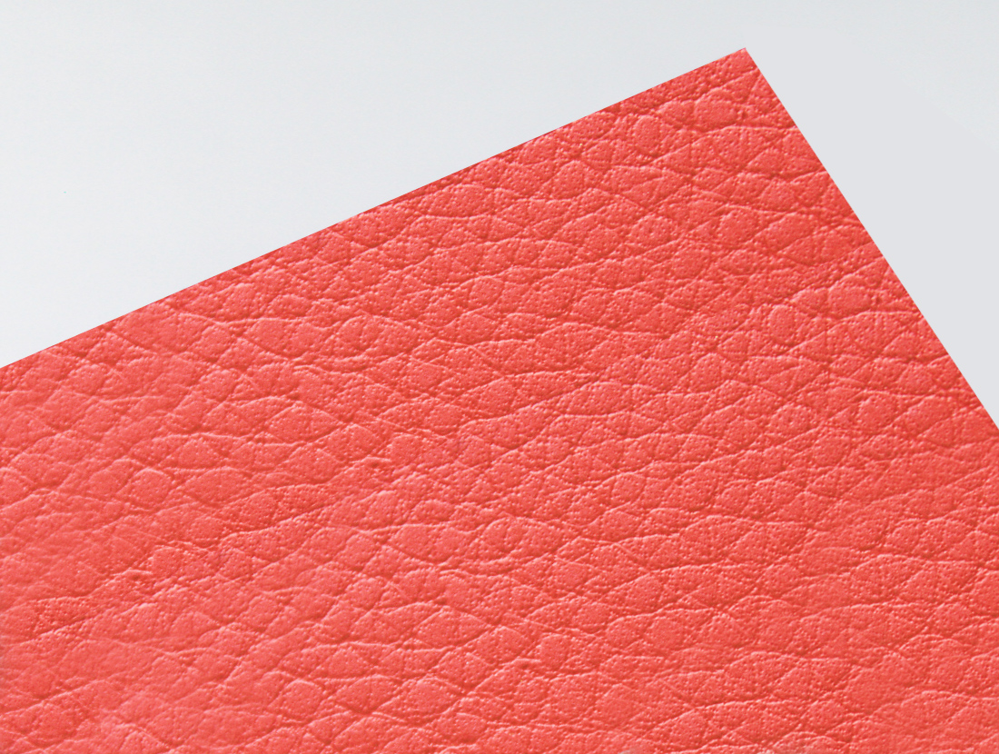 Gmund Leather Tangerine paper swatch — saturated orange tangerine