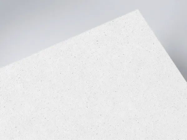 Gmund Manteco Re White paper swatch: Re White, Soft, velvety cotton surface with a textile character and fine visible fibres