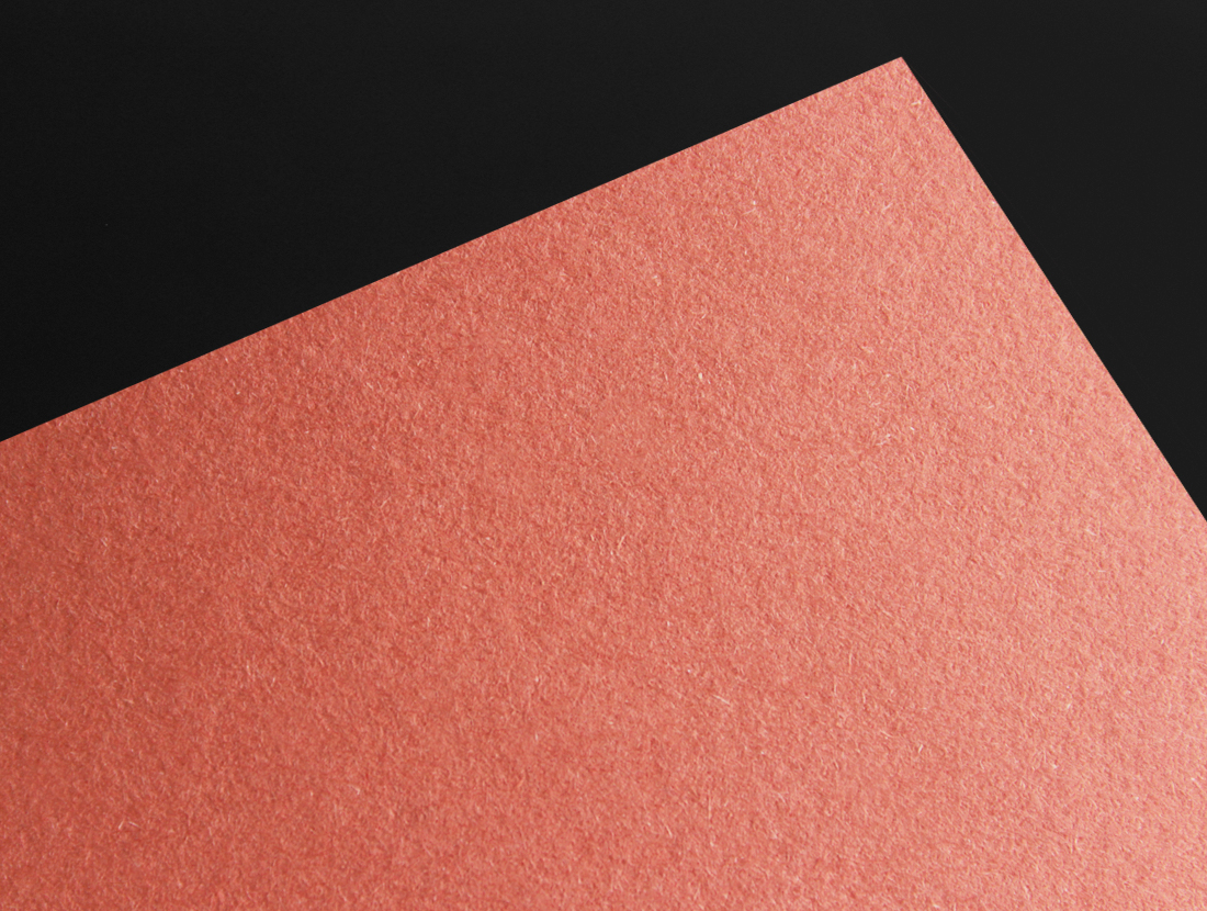 Materica Terra Rossa paper swatch — deep rust red terra