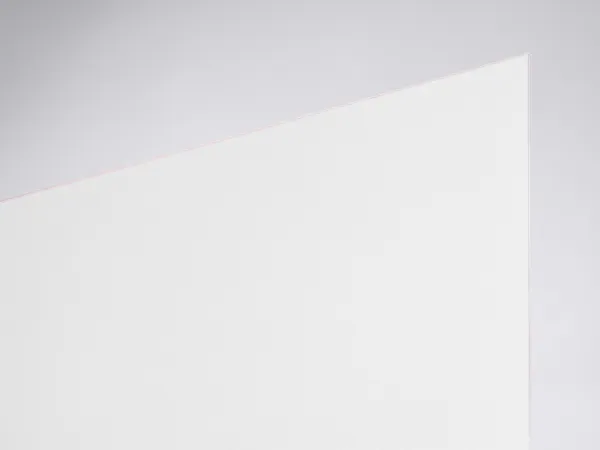 Plike White paper swatch: White, Soft-touch, rubber-like ("plastic-like") hyper-matt coated surface; very low reflectance