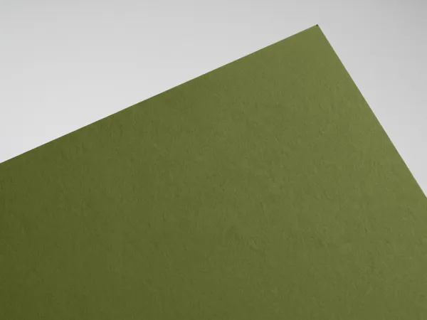 Sirio Color Oliva paper swatch: Oliva, smooth uncoated, pulp-dyed (colour through)