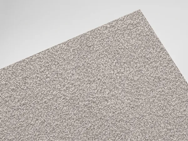 Gmund Urban Cement Grey paper swatch: Cement Grey, Three architectural textures in four shared colours (Powder, Grey, Dust, Black)