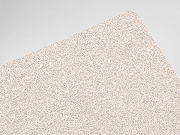 Gmund Urban Cement Powder paper swatch: Cement Powder, Three architectural textures in four shared colours (Powder, Grey, Dust, Black)