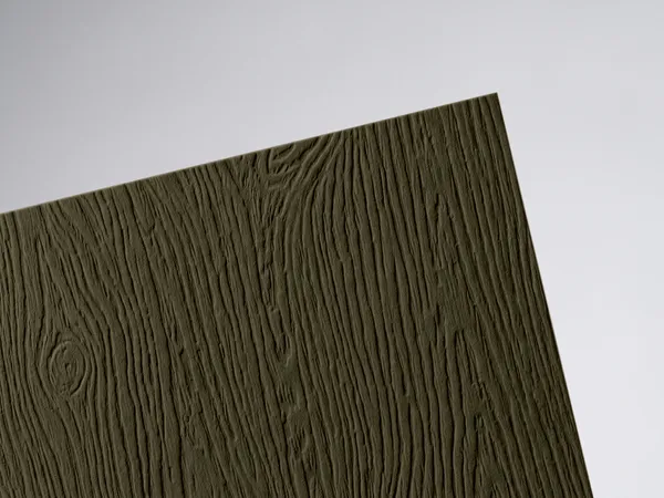 Gmund Wood Abachi Solid paper swatch: Abachi Solid, Deep, natural wood-grain emboss with a slight sheen; colours named after real timbers