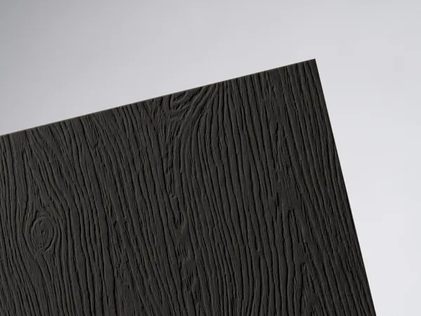 Gmund Wood Imbuya Solid paper swatch: Imbuya Solid, Deep, natural wood-grain emboss with a slight sheen; colours named after real timbers