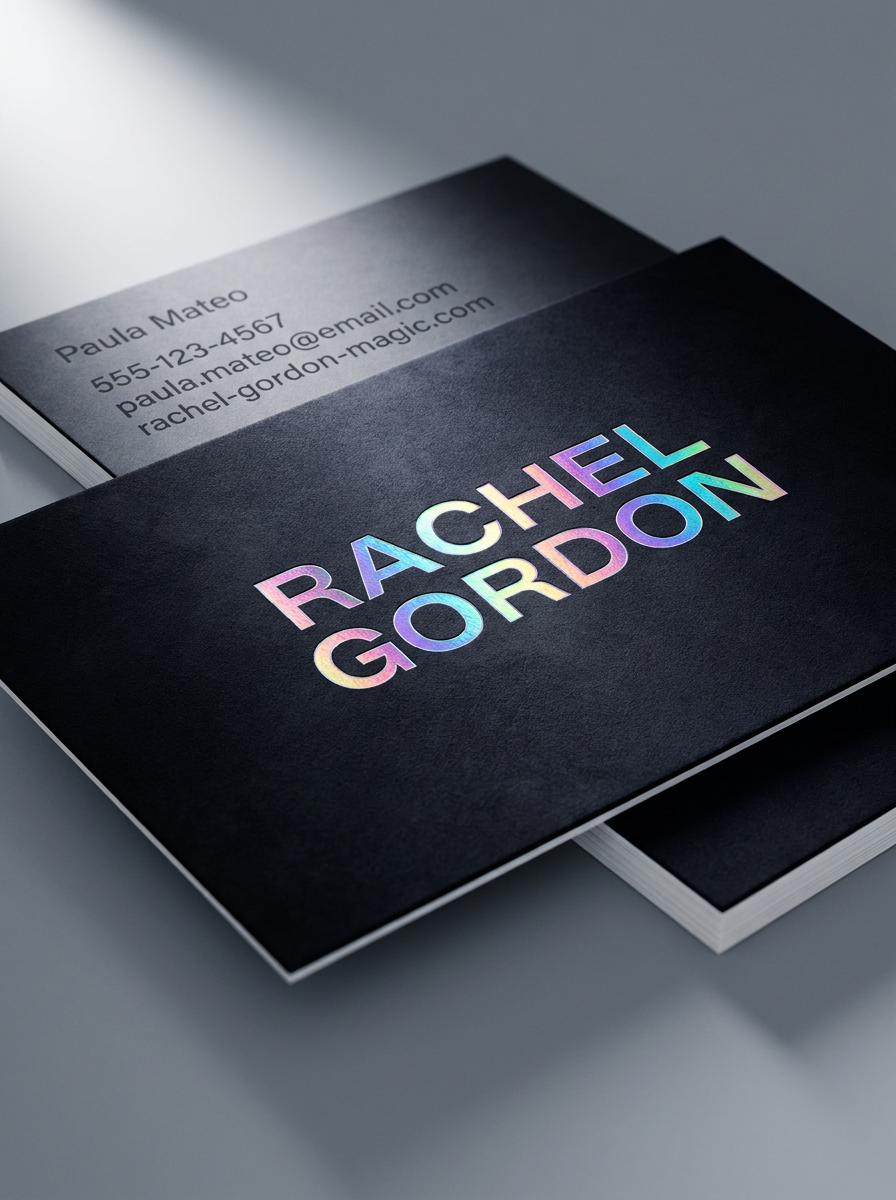 holographic business card or White PVC Cards (Business Card, Trading Card, and VIP Cards) Holographic Foil Stamped Business Cards