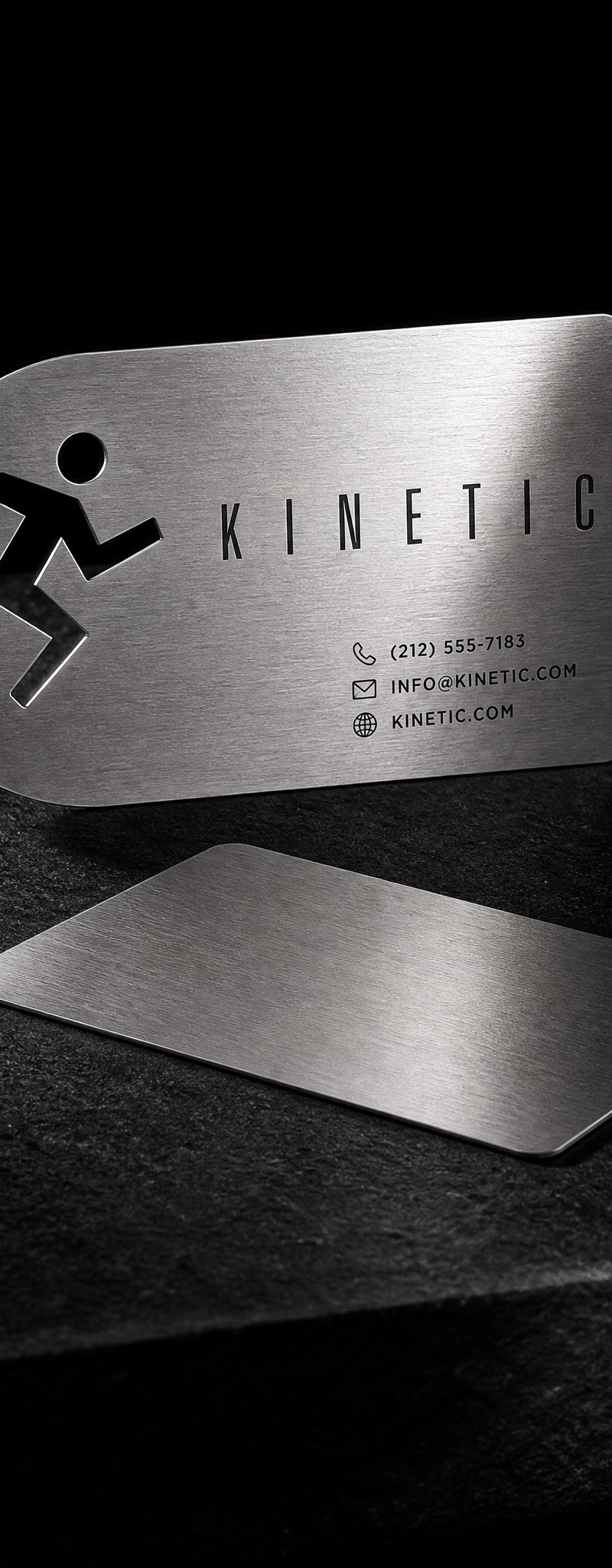 Business card with die-cut.