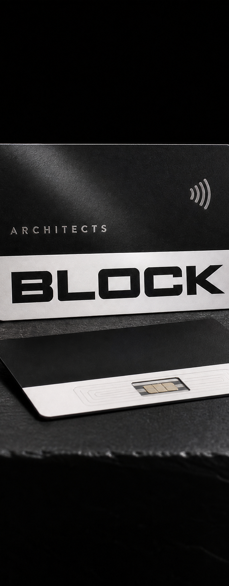 Business card with nfc-chip, die-cut and nfc-inlay.
