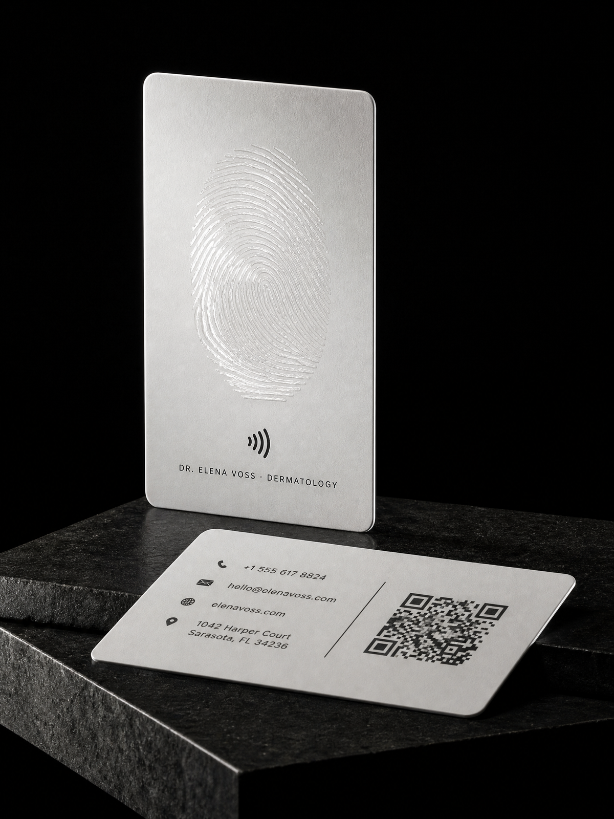 Business Cards concept: nfc-chip · raised-spot-uv