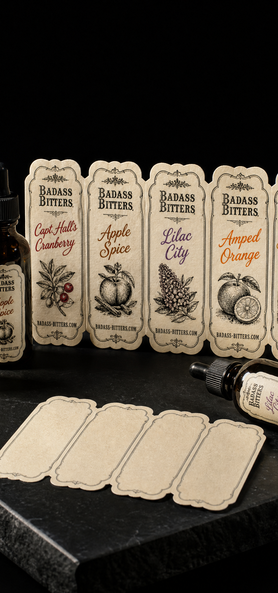 Badass Bitters — Labels by Print Peppermint