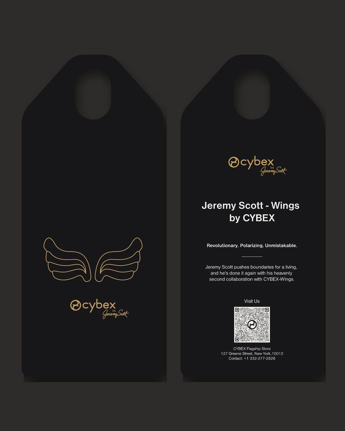 CYBEX × Jeremy Scott — Hang tags by Print Peppermint