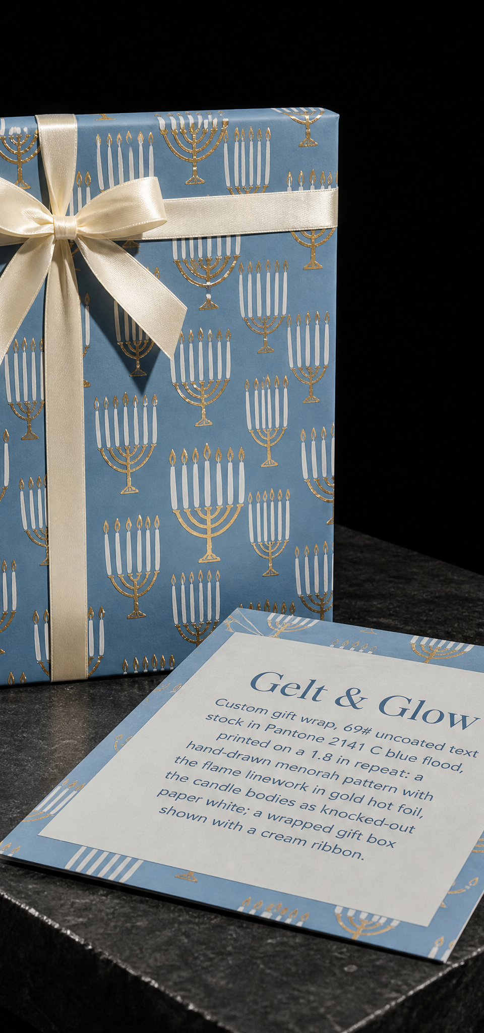 Gelt & Glow — wrapping-paper by Print Peppermint