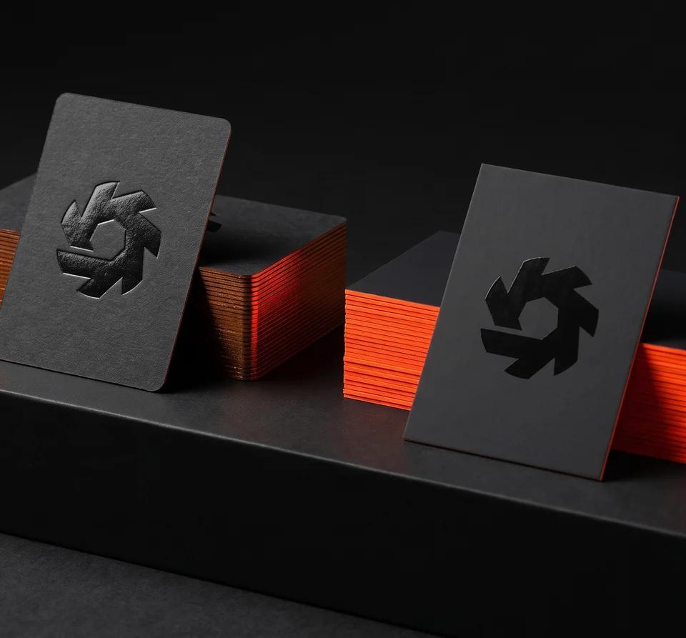 Foil deboss on black, metallic edge — Soundtoys print concept