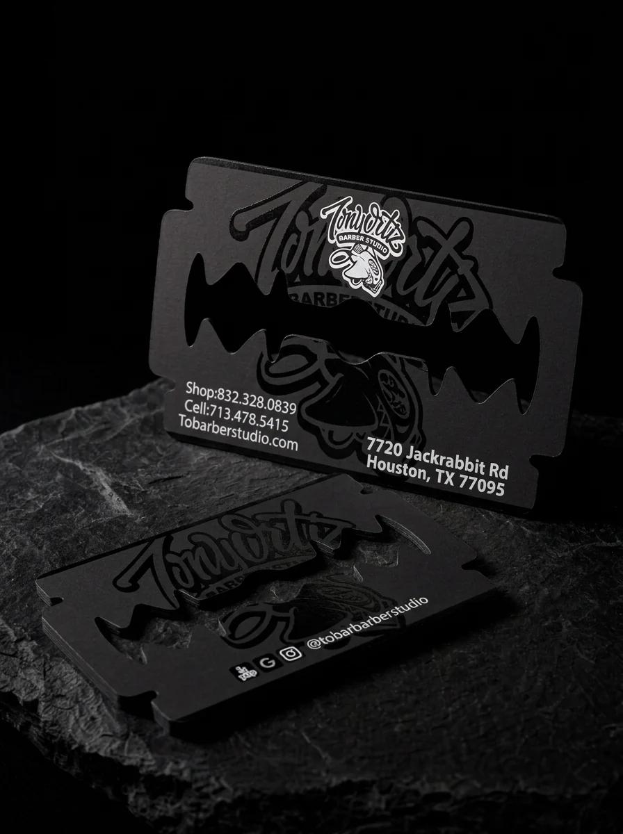 Tony Ortiz Barber Studio — Business cards by Print Peppermint