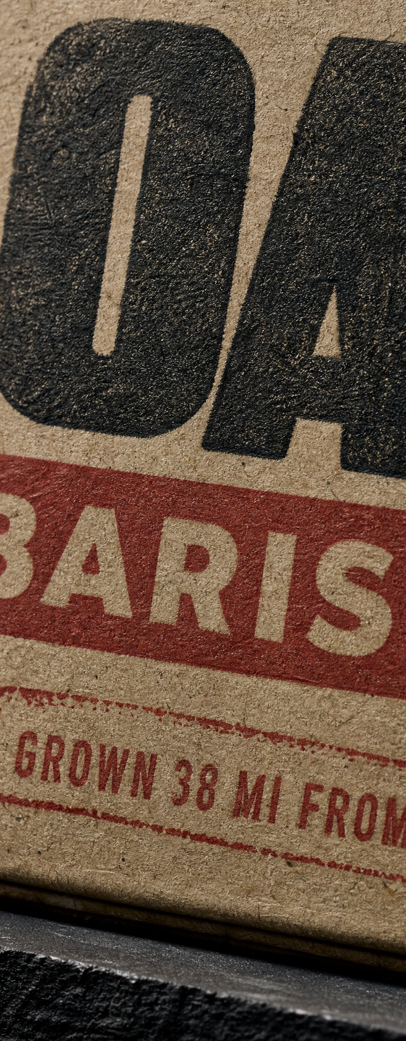 Business card with direct-print, two-color, wood-type and rubber-stamp.