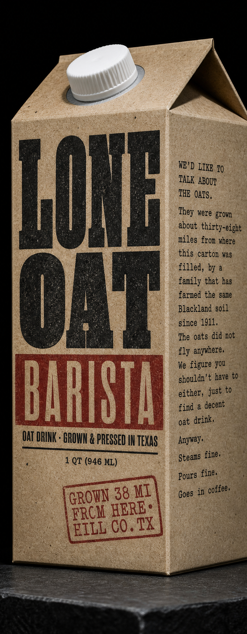 Business card with direct-print, two-color, wood-type and rubber-stamp.