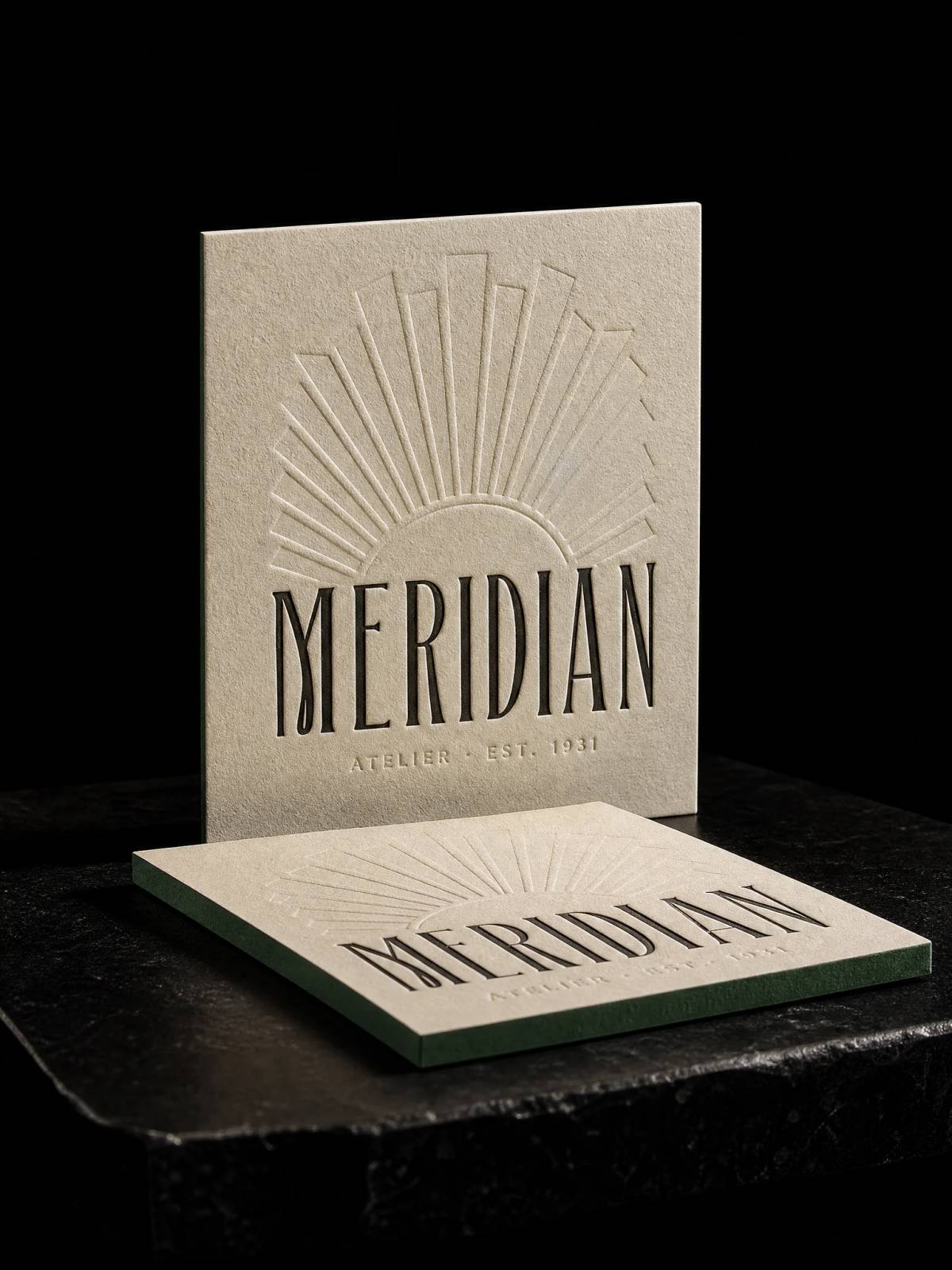 Business Cards concept: black-foil · hot-foil-stamping