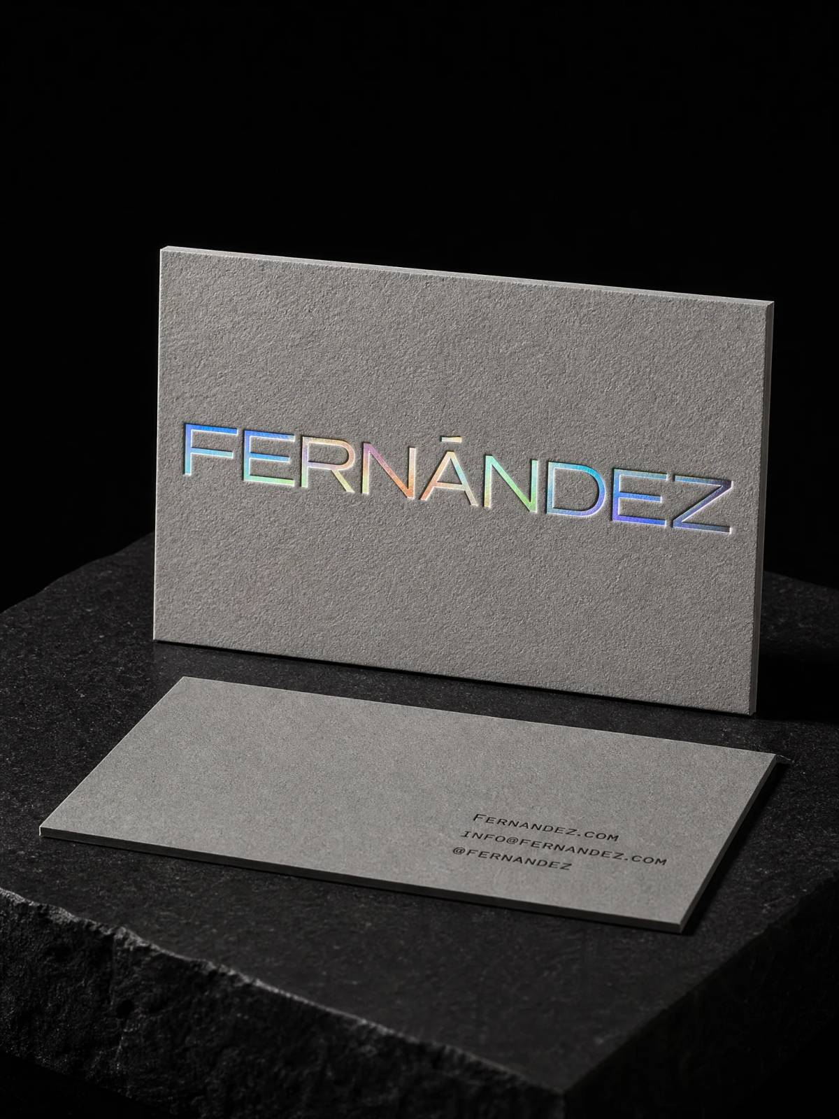 Business Cards concept: holographic-foil · hot-foil-stamping