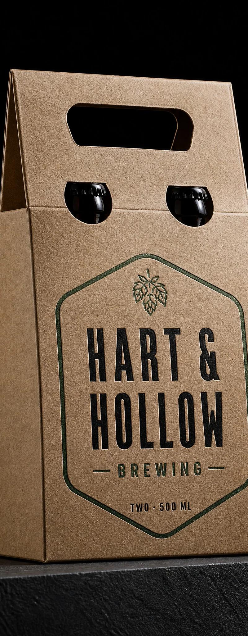 Business card with letterpress and die-cut.