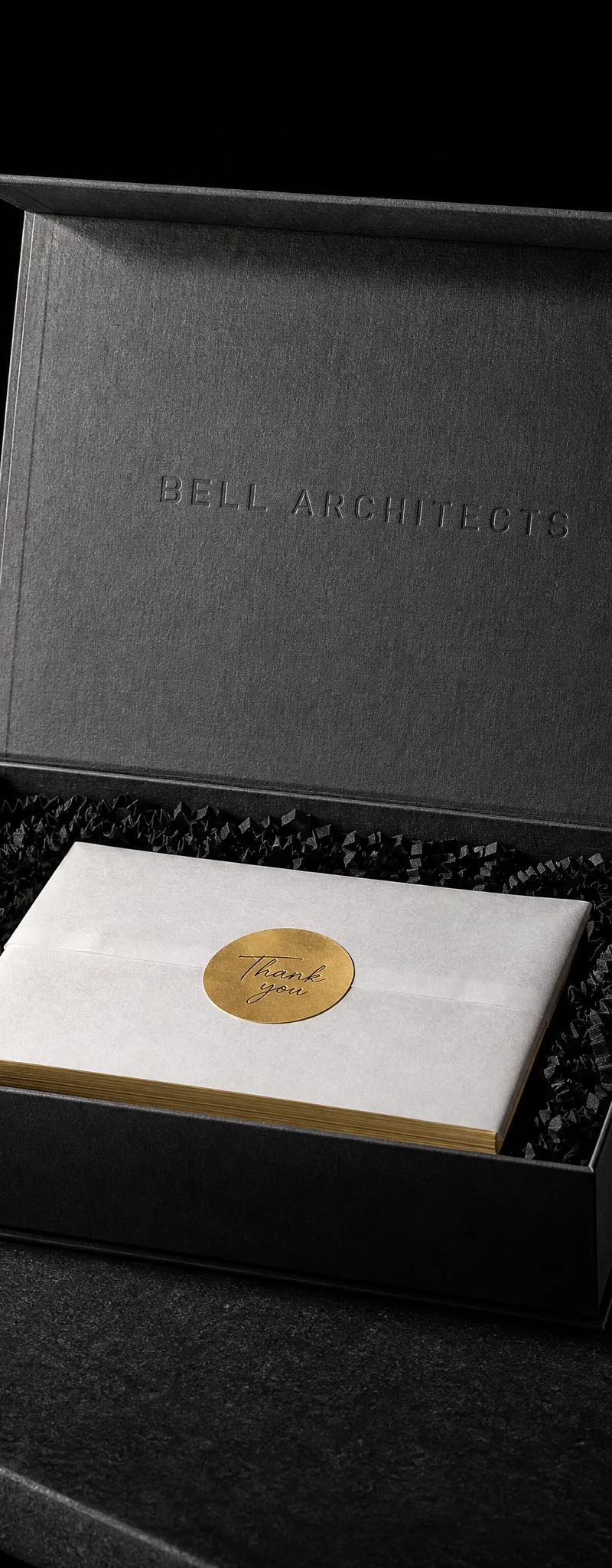 Business card with deboss.