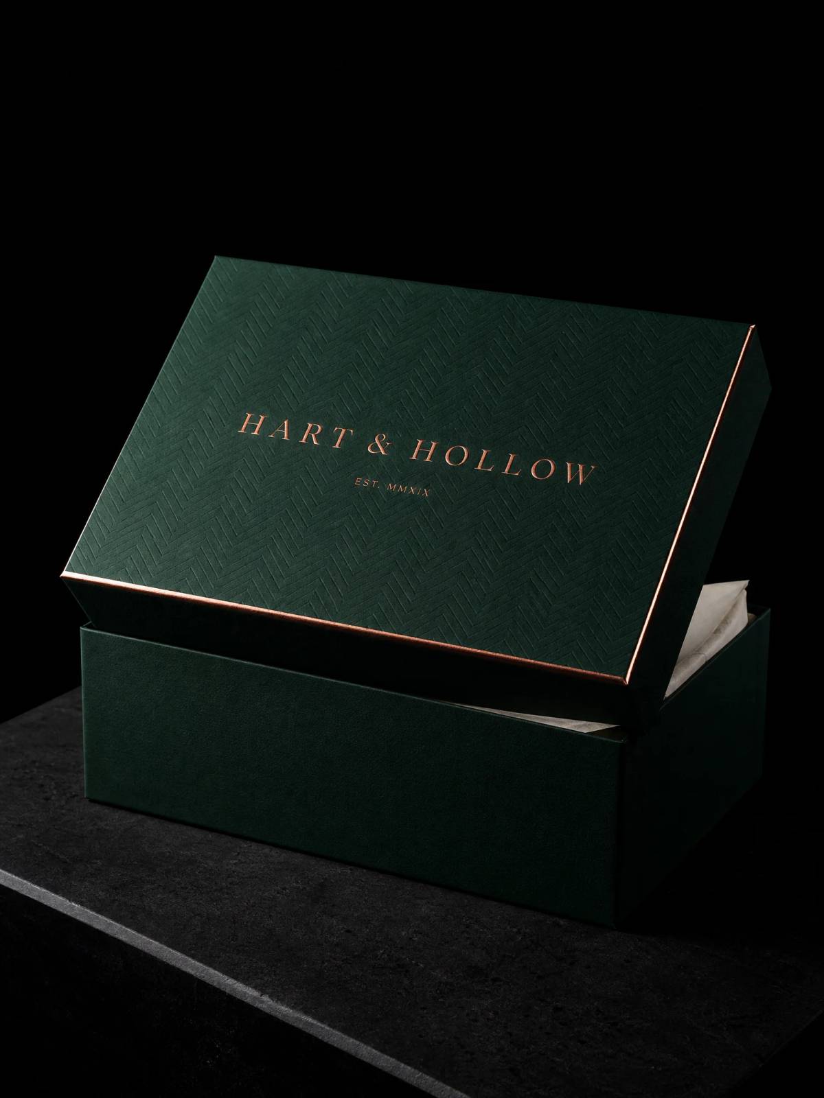 Boxes concept: copper-foil · hot-foil-stamping