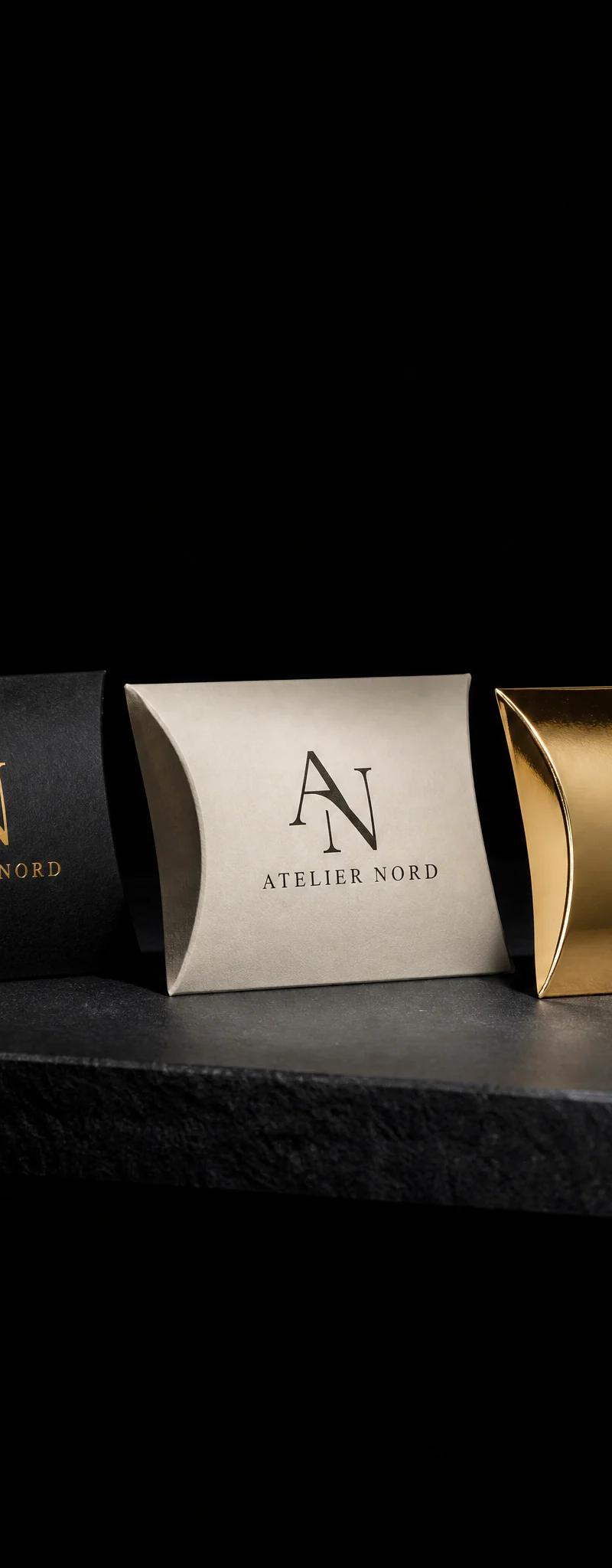 Business card with gold- foil stamping, letterpress, deboss and mirror-metallic-board.