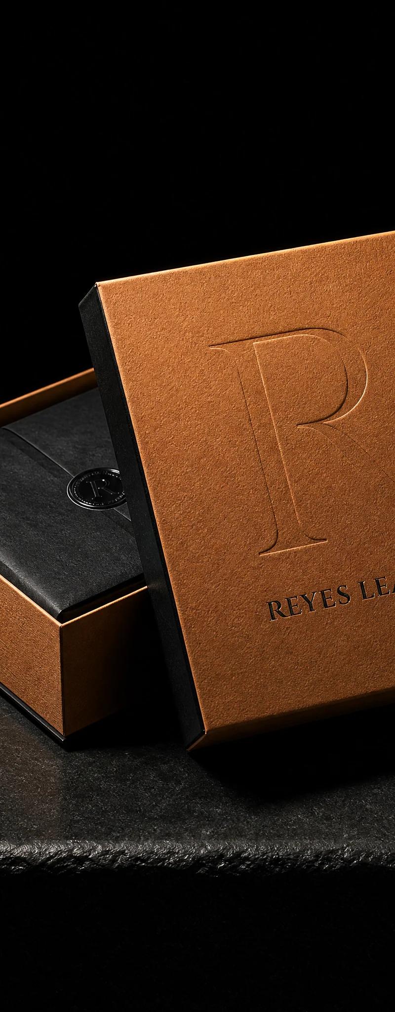 Business card with black- foil stamping and deboss.