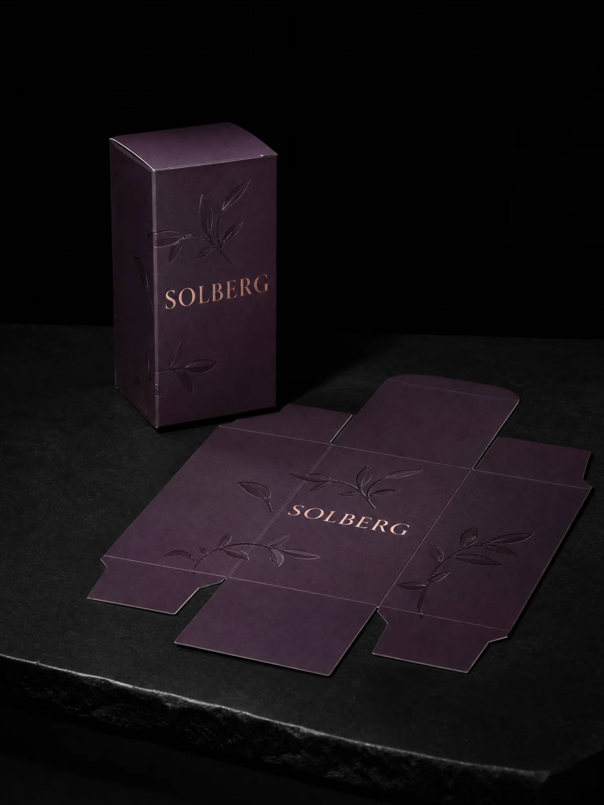 Boxes concept: rose-gold-foil · die-cut