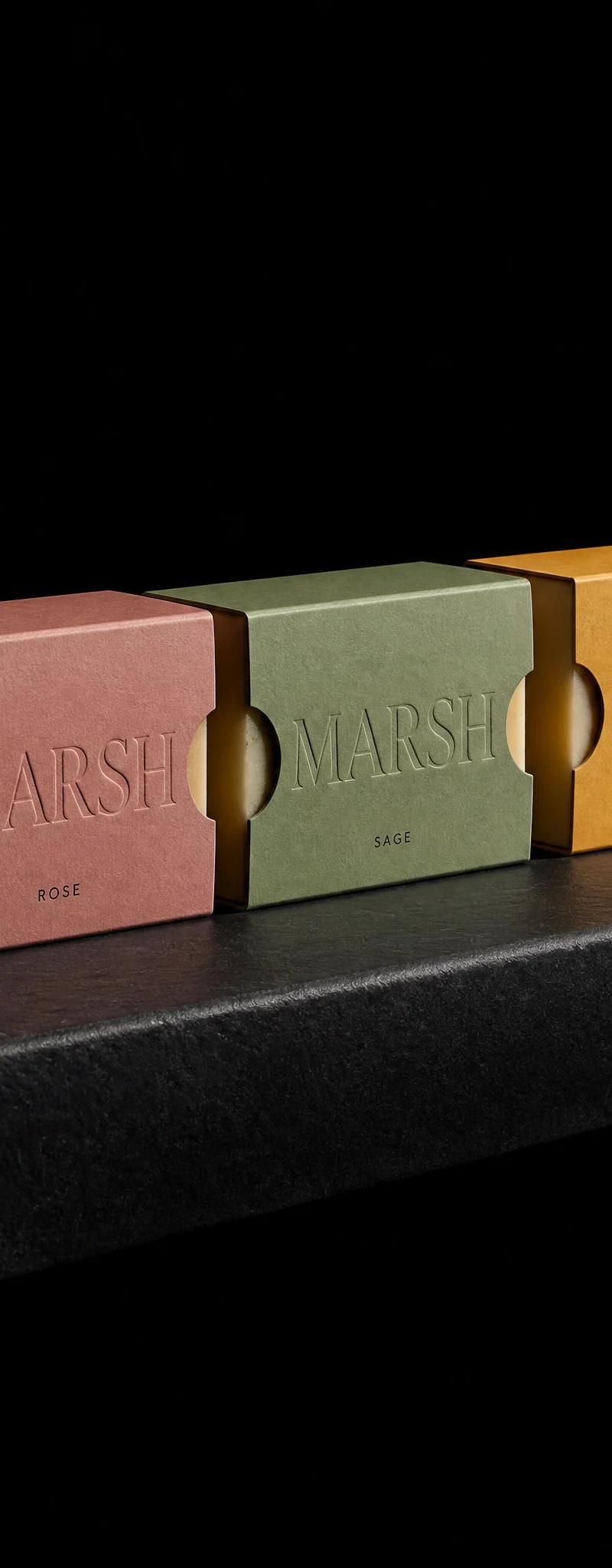 Business card with deboss, die-cut and pantone-spot-color.