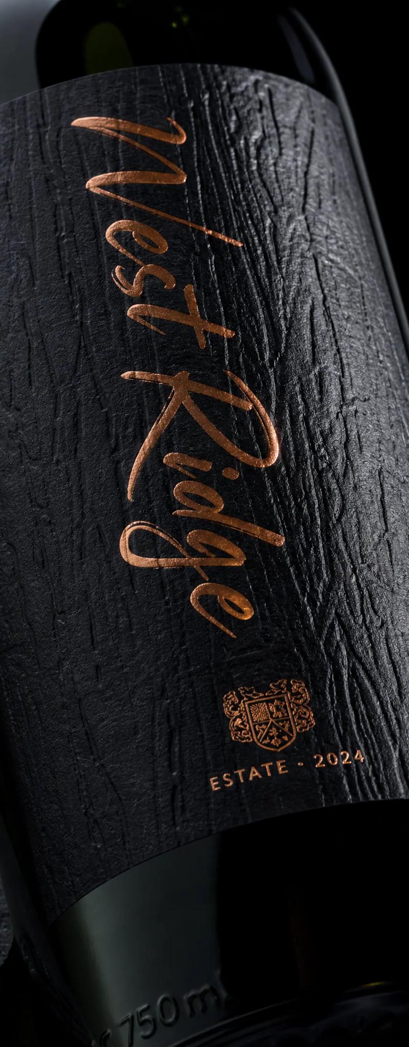 Business card with copper- foil stamping and emboss.
