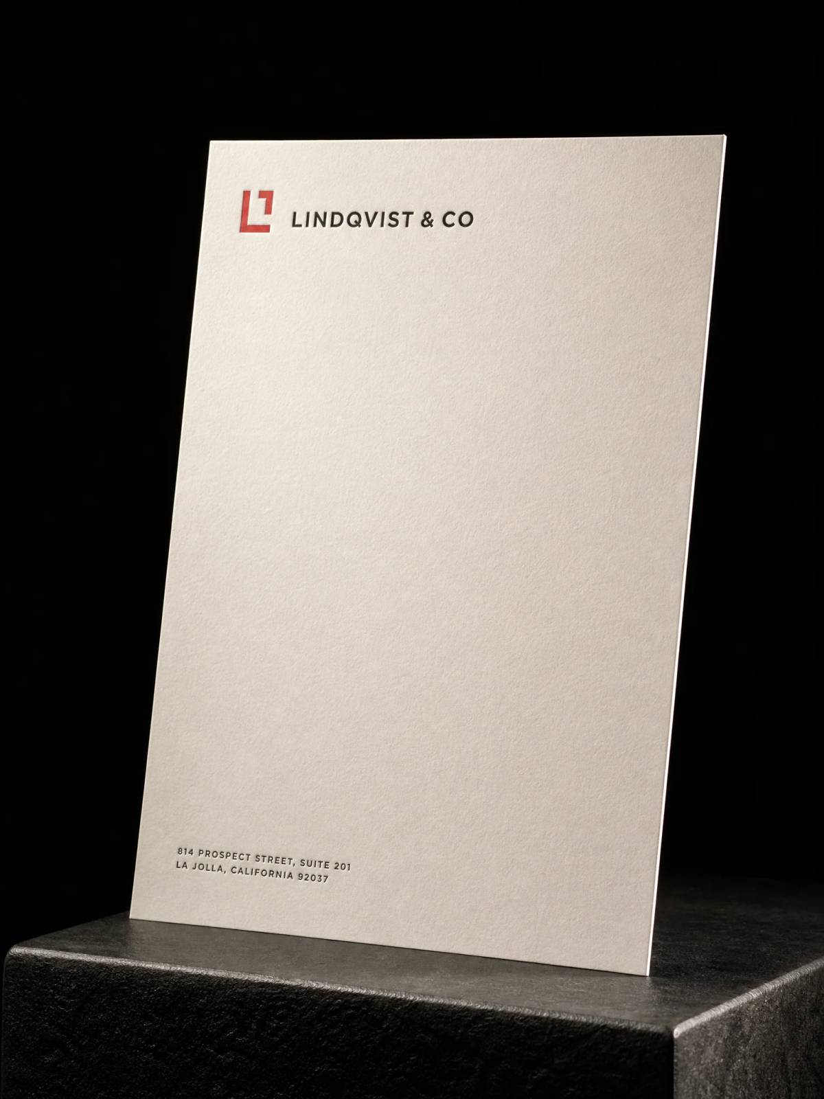 Letterhead concept: letterpress