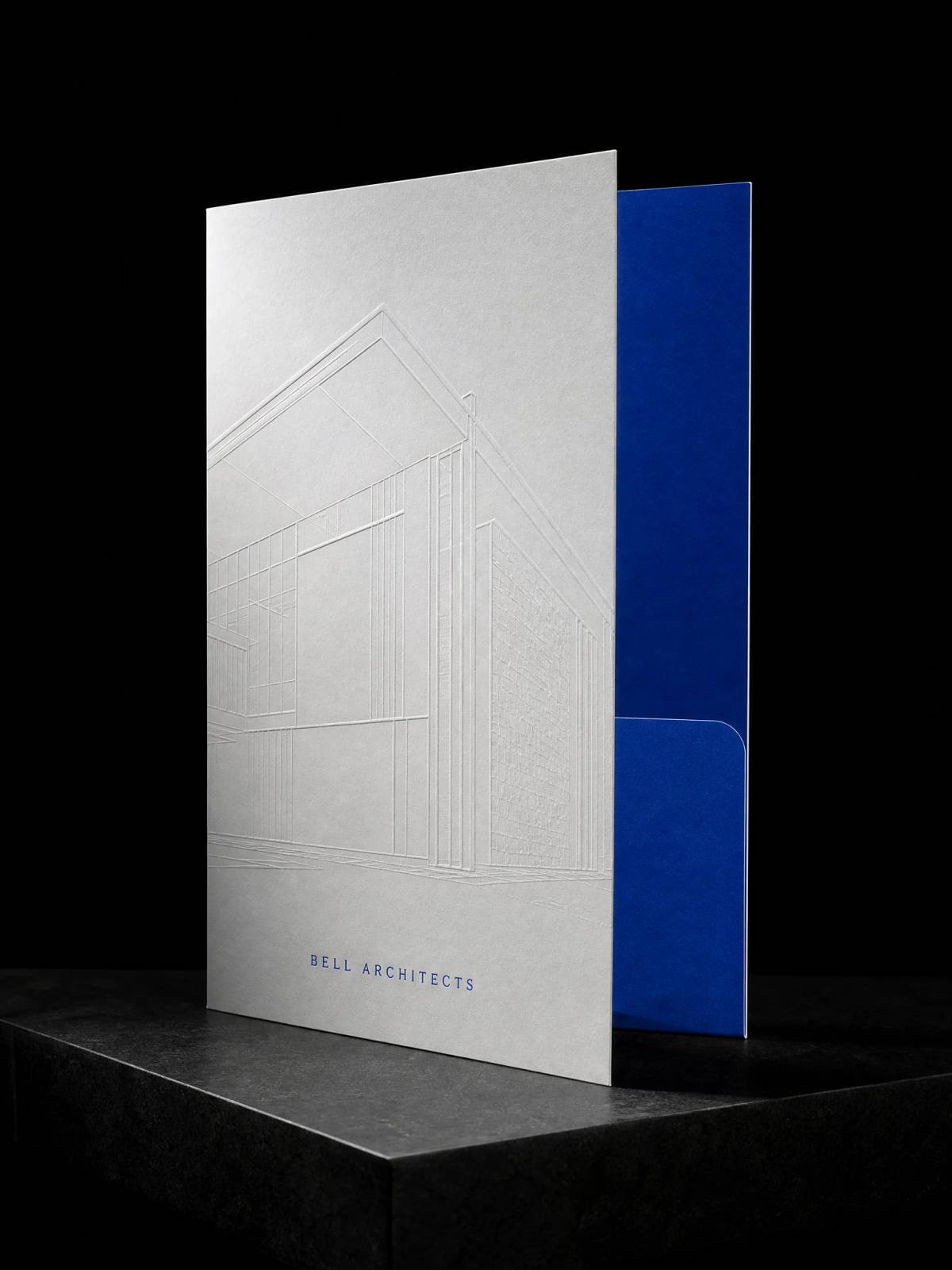 Folders concept: blind-emboss · emboss