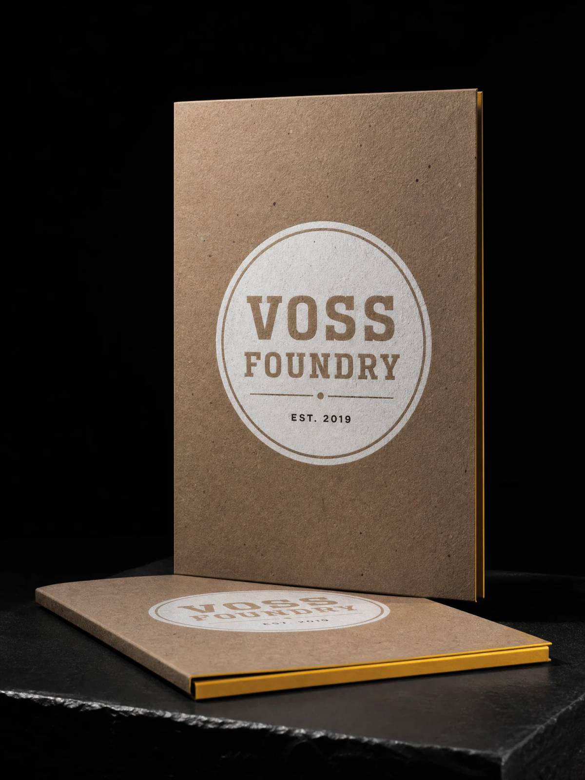 Folders concept: letterpress · painted-edges