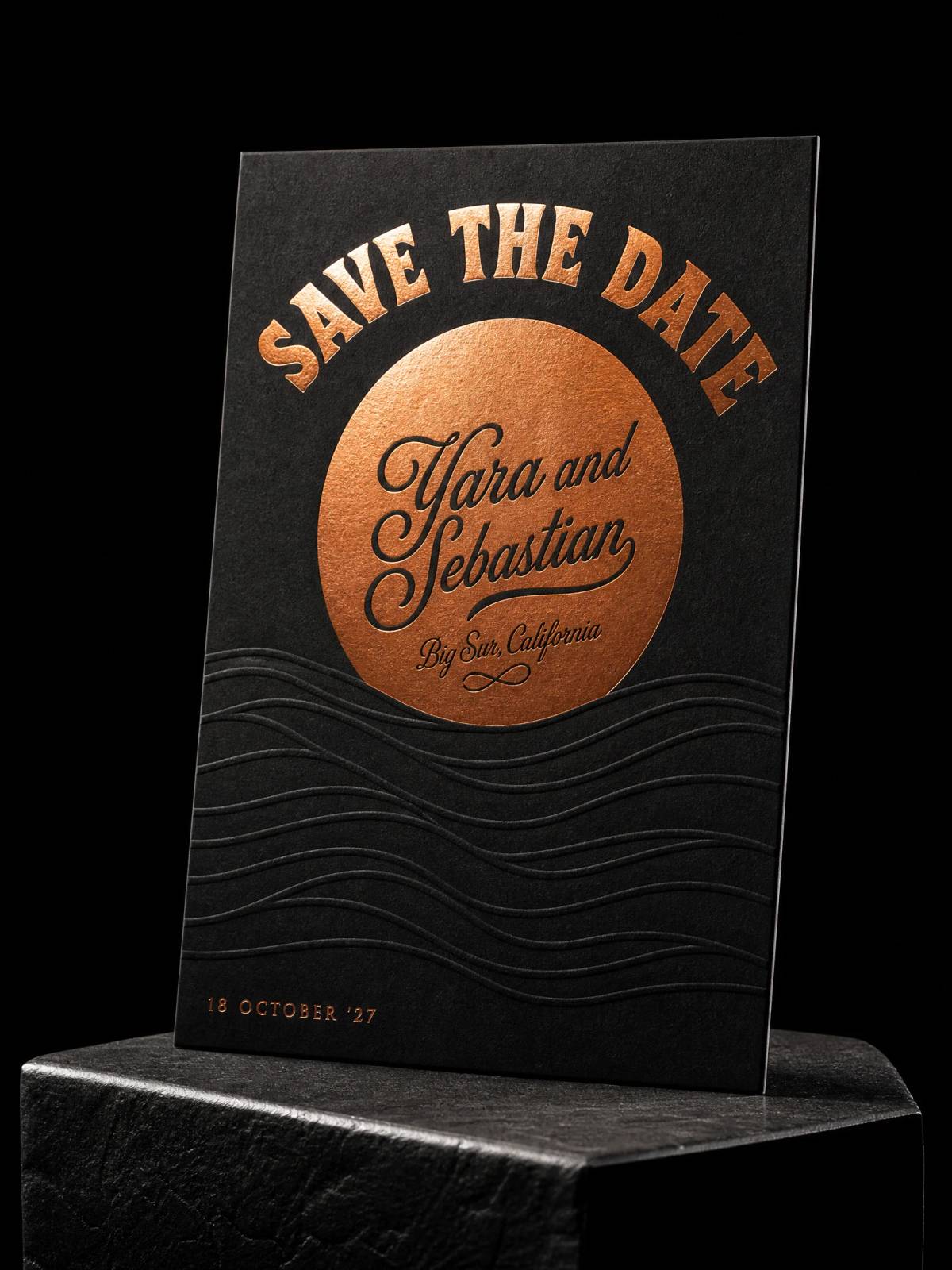 Save The Dates concept: deboss